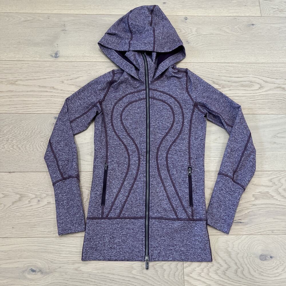 Lululemon Stride Jacket II Heathered Black Cherry size 2